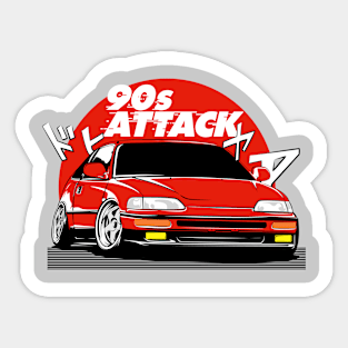 Honda CRX 90s Attack JDM Sticker